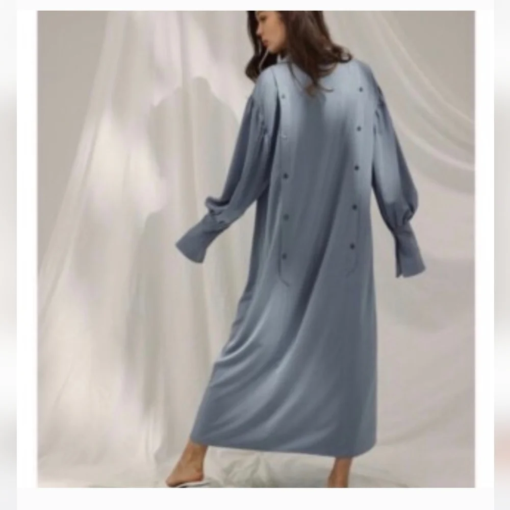 Nap Drape Shirt Robe Loungewear Dress - Size L